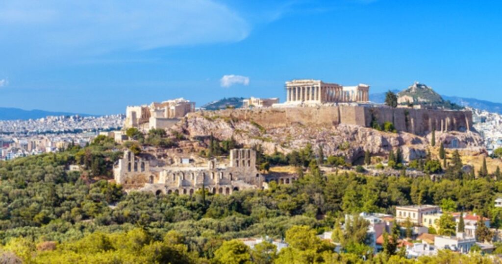 Athens with Acropolis hill, Greece
