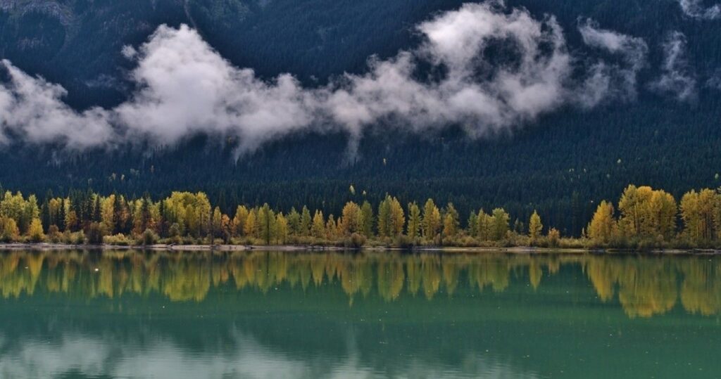 Moose Lake in Mount Robson Provincial Park, British Columbia