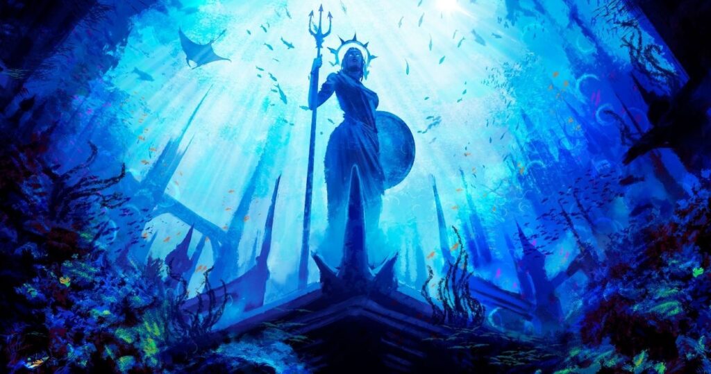 a mockup of the lost city of atlantis