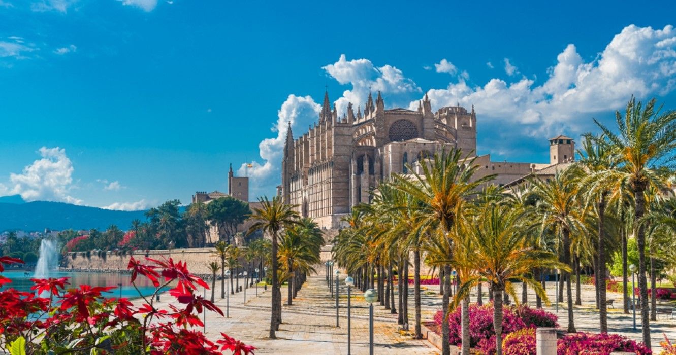 Catedral La Seu nas ilhas de Palma de Mallorca, Espanha