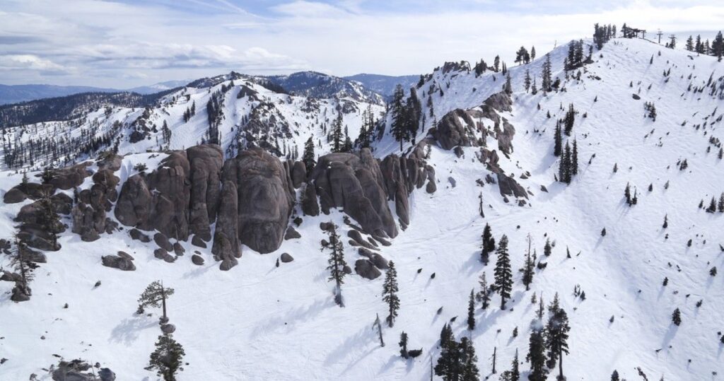 Squaw Valley Snow-capped Mountain View, California
