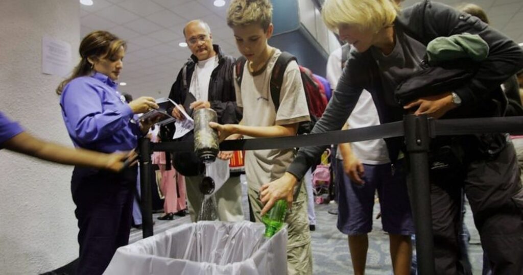 airport security throw away tsa mom son