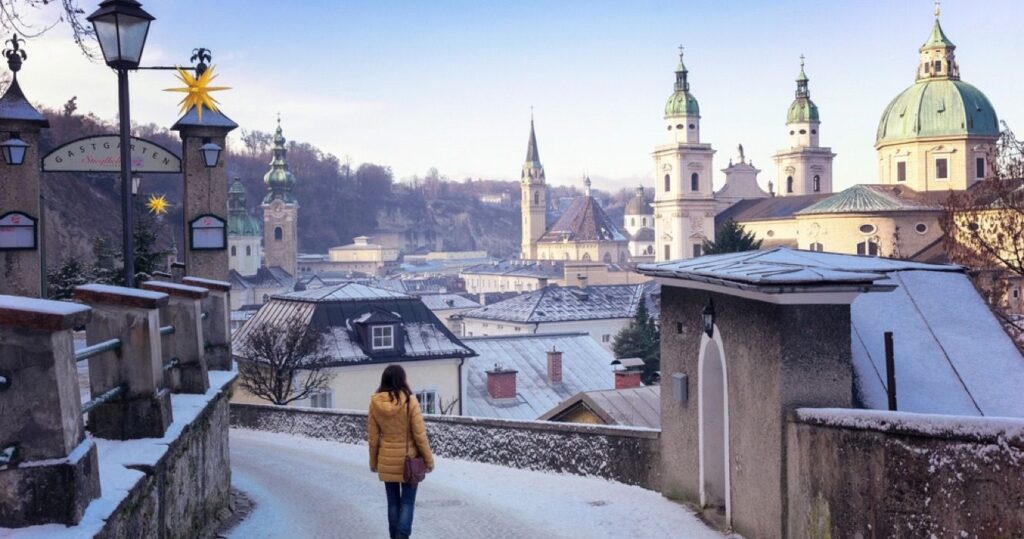 Salzburg, Austria in winter