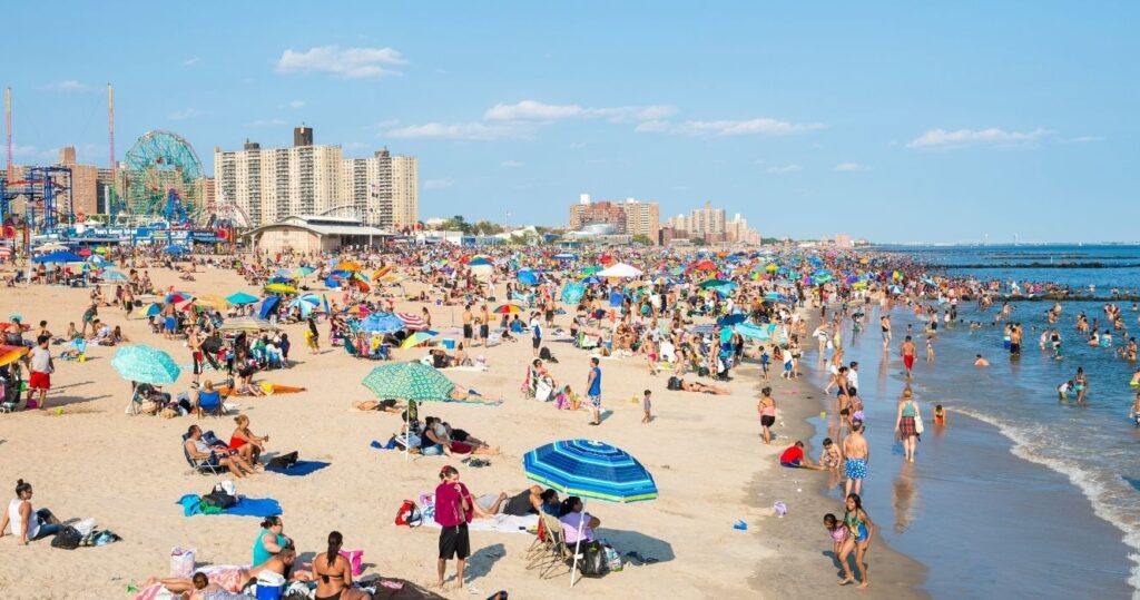 coney island beach in brooklyn, ny