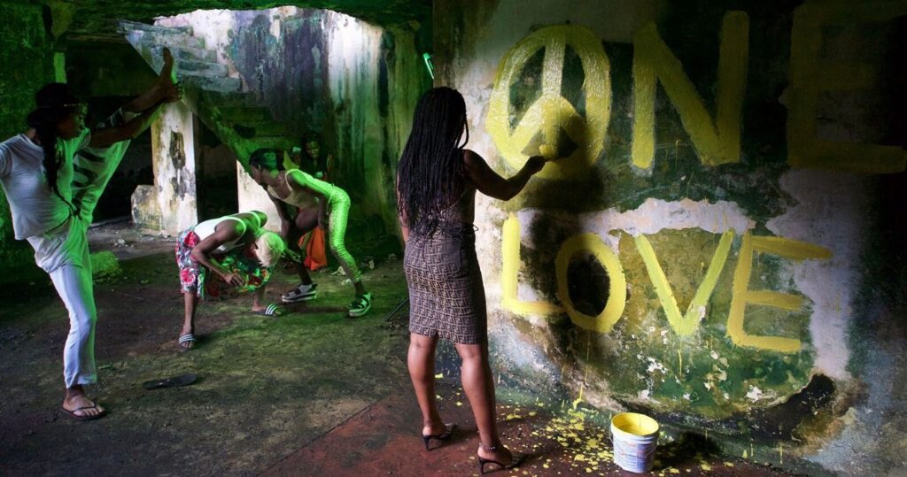 Gully queens in the sewer under Kingston Jamaica