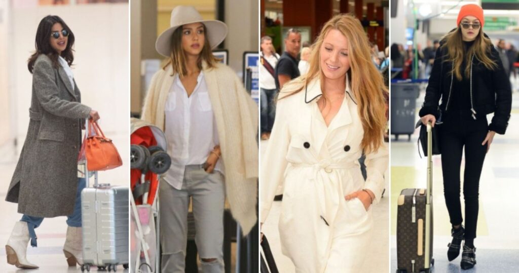20 celebridades femininas no aeroporto em roupas que você vai querer usar em seu próximo voo