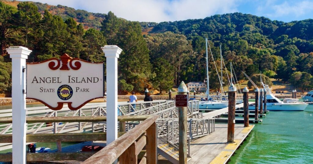 entrance to angel island state park