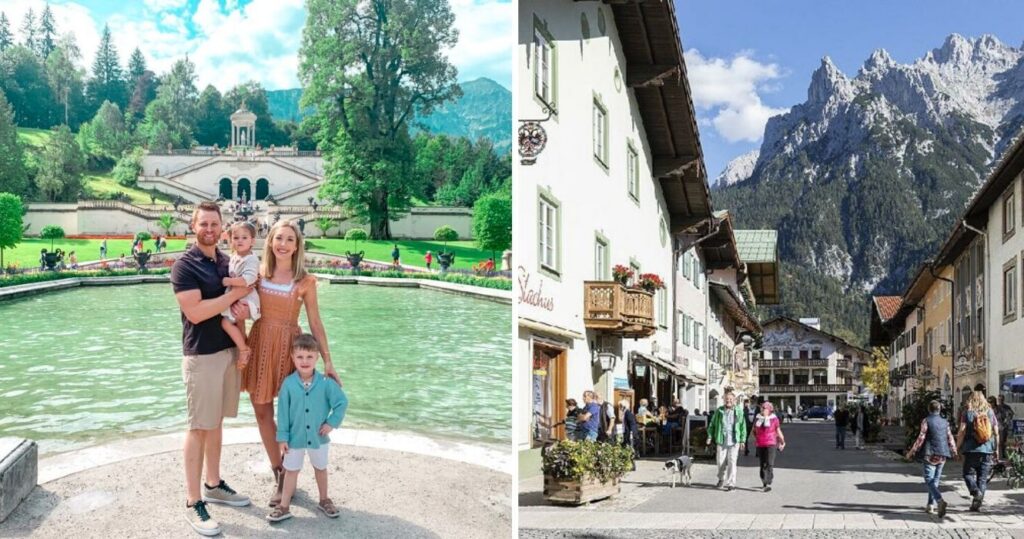 a family goes on vacation to munich, a mountain town in germany