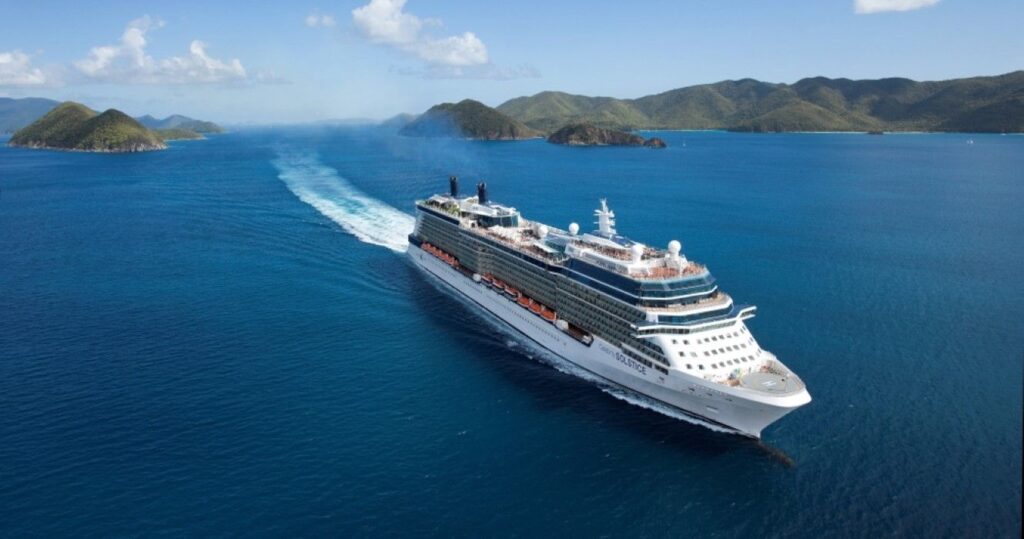 Cruise ship on the Atlantic Ocean