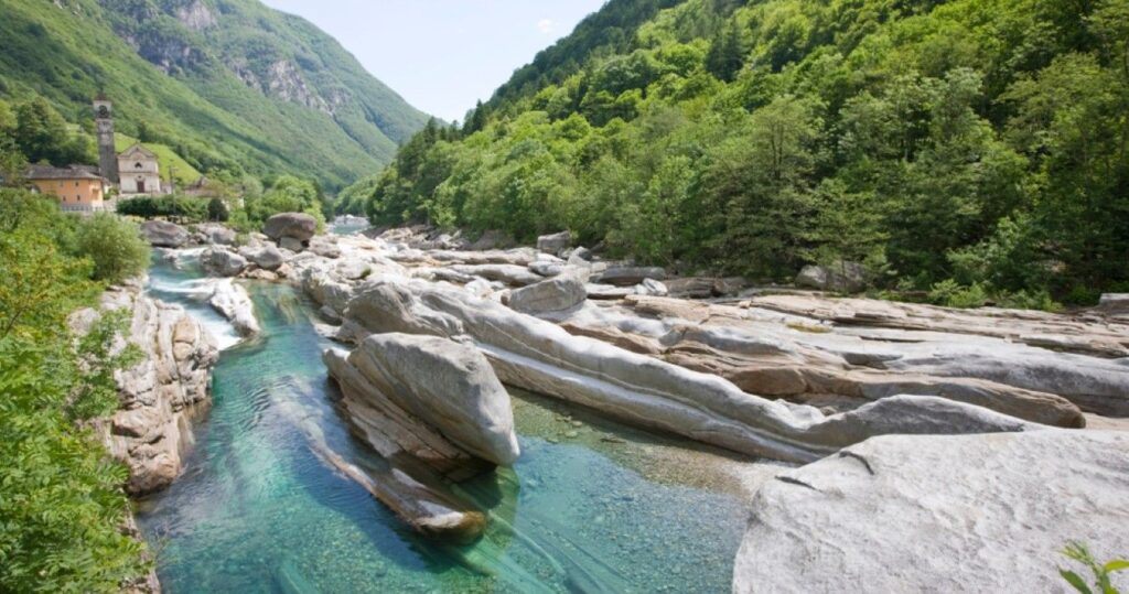 Church of Lavertezzo, Valle Verzasca, Ticino, Switzerland