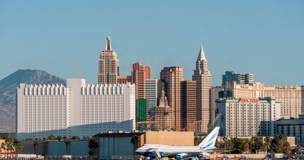 View across Harry Reid International Airport, Las Vegas