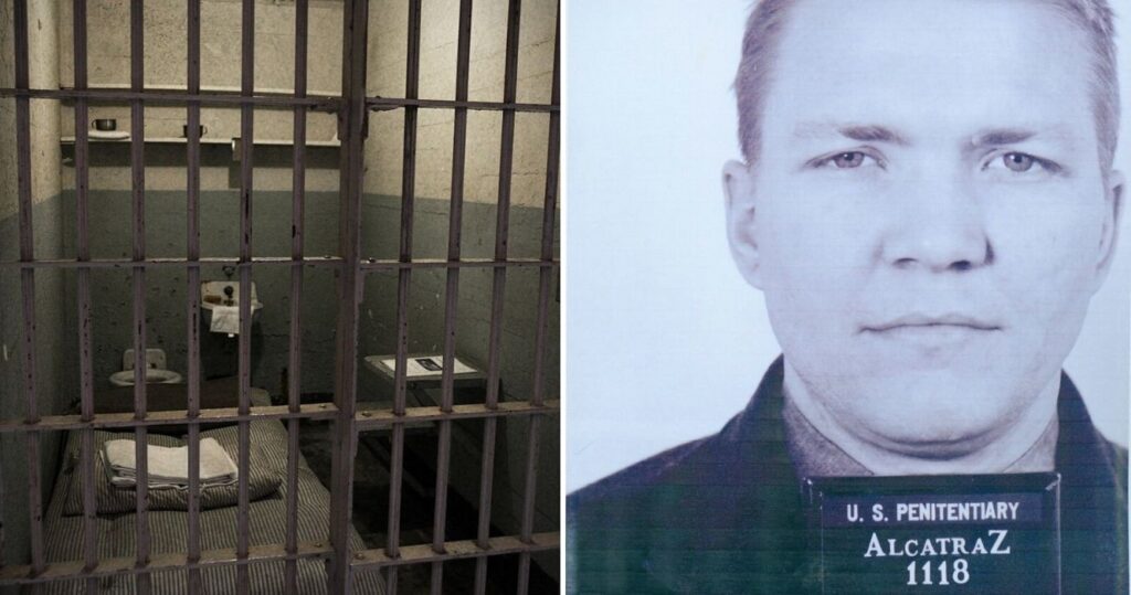 one of the cells at alcatraz, the mugshot of robert luke