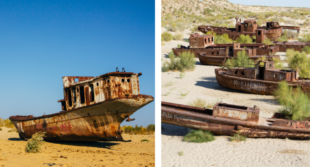 Ghost Fishing Fleets Aral Sea
