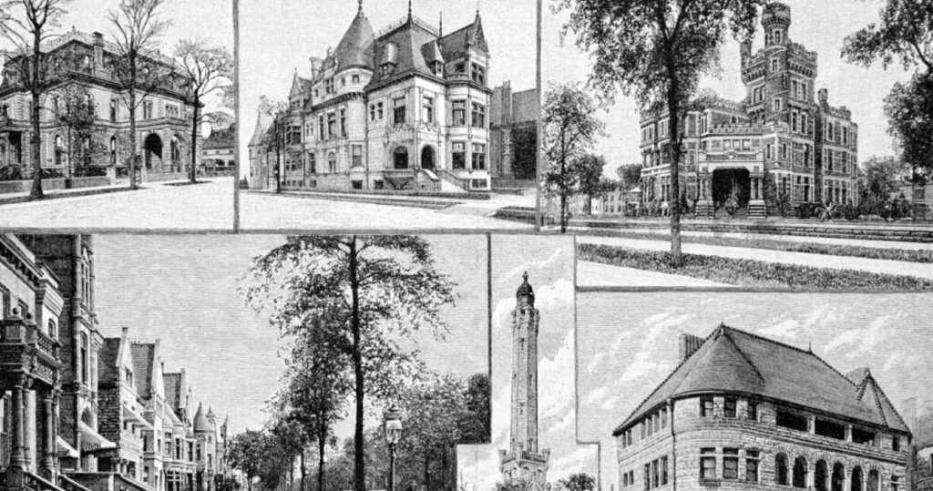 The famous houses of Chicago painting
