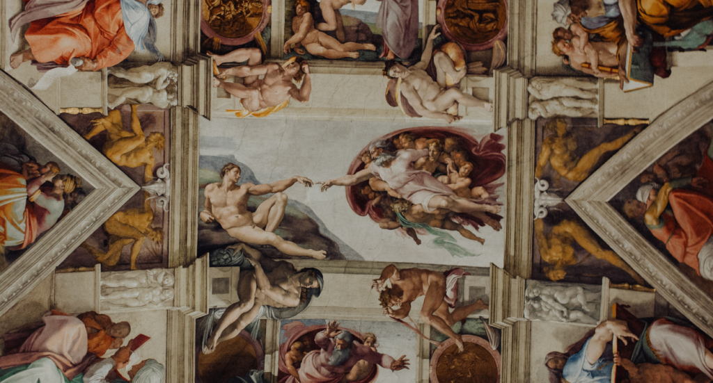 Creation of Adam in The Sistine Chapel