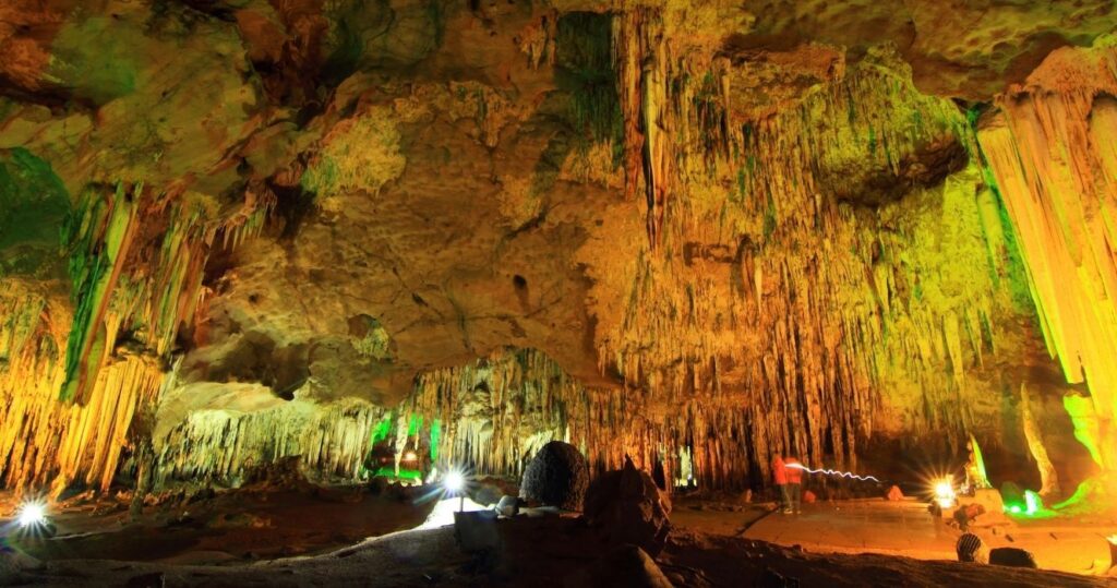 the inside of mammoth cave, kentucky