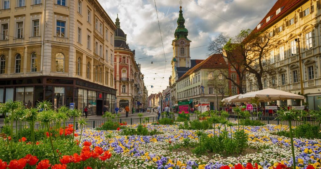 the gardens in graz, austria