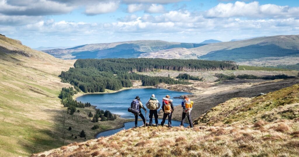 hikers in snowdonia national park