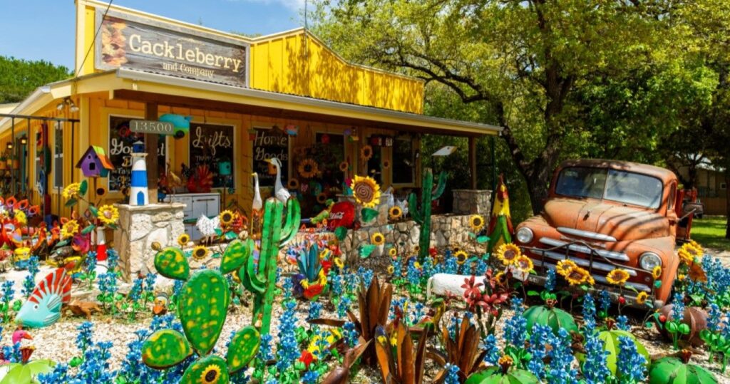 Artwork on display in Wimberley, Texas