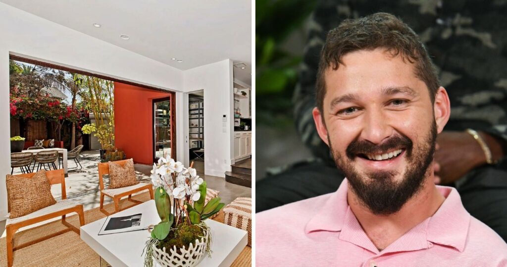 Interior of Shia Labeouf's new house in Pasadena/Shia LaBeouf smiling