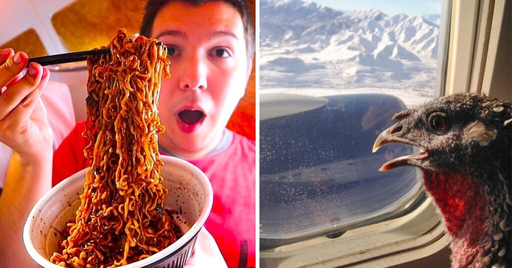 25 coisas estranhas que as pessoas fazem em voos longos
