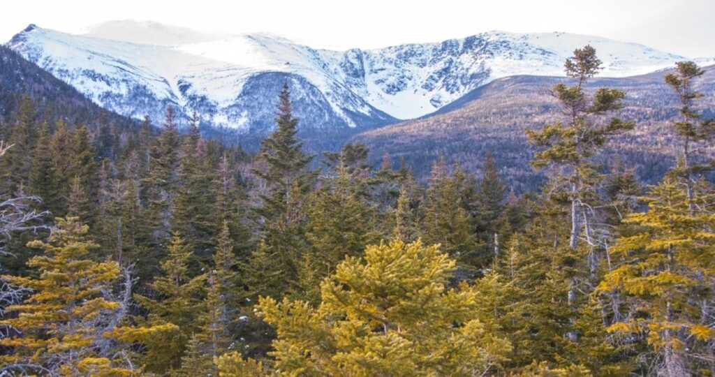 view from Boott Spur Trail on Mount washinoton, New Hampshire