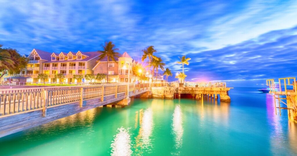 Pier on the port of Key West, Florida